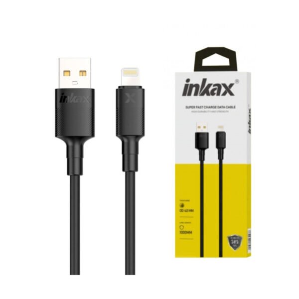 Cable Inkax Lightning 3.1A negro