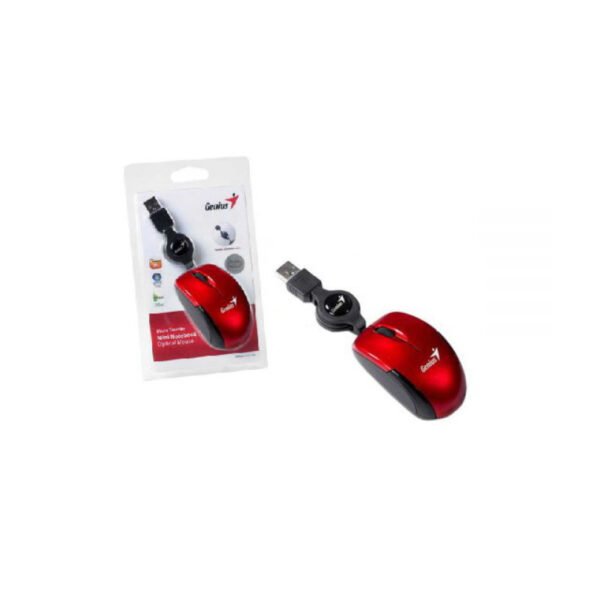 Mini Mouse Genius Retráctil USB Rojo