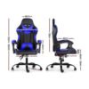 Silla Gamer Lumax ROM Negro/Azul Reclinable