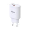 itecs-fbabc3283eb01f1d49b68ffc57a6fad7 Cargador Inkax Y05-EU USB-A+C 20W Carga Rápida Blanco