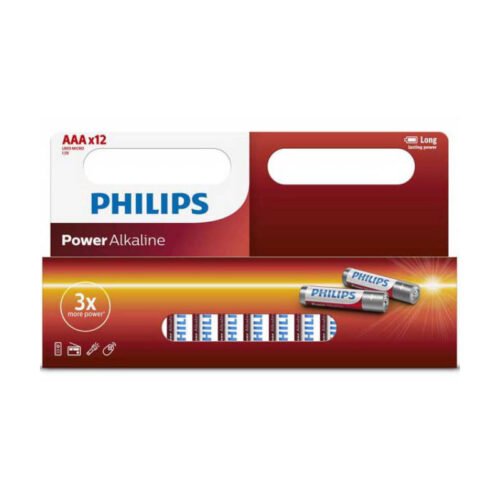 Pilas Alcalinas Philips AAA 1.5V Pack 12 unidades