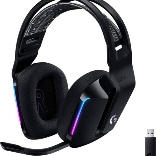 Logitech G733 Auriculares Inalambricos Gamer - Iluminación frontal - Micrófono flexible incorporado (Azul)