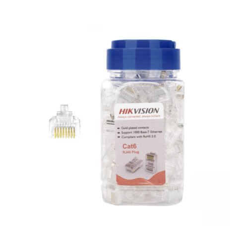 Conectores RJ45 Hikvision Cat6 15u Bolsa x 100 Unidades