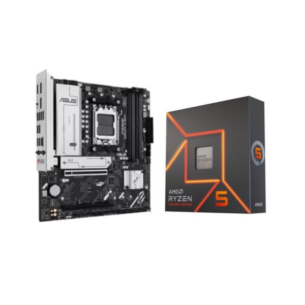 Combo Procesador AMD Ryzen 5 7600X y Mother Asus Prime B850M-A WiFi 6E AM5