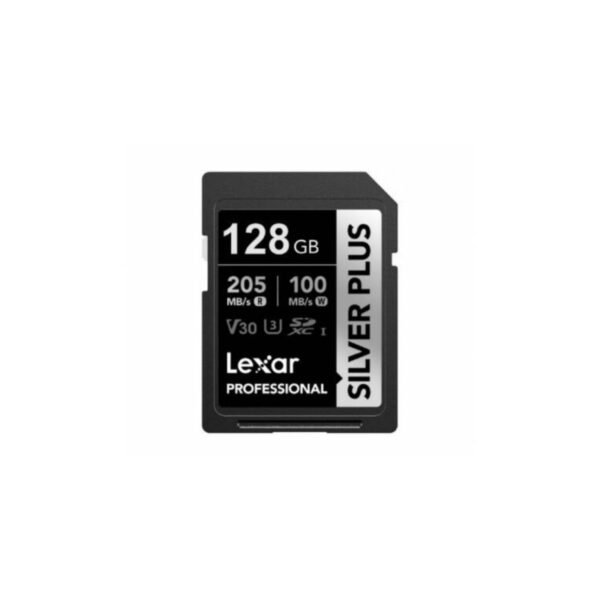 Memoria SDXC Lexar Silver Plus 128GB UHS-I U3 V30