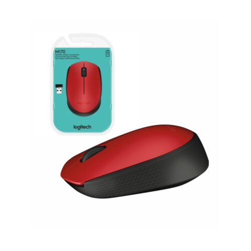 Mouse Logitech M170 Inalámbrico Rojo