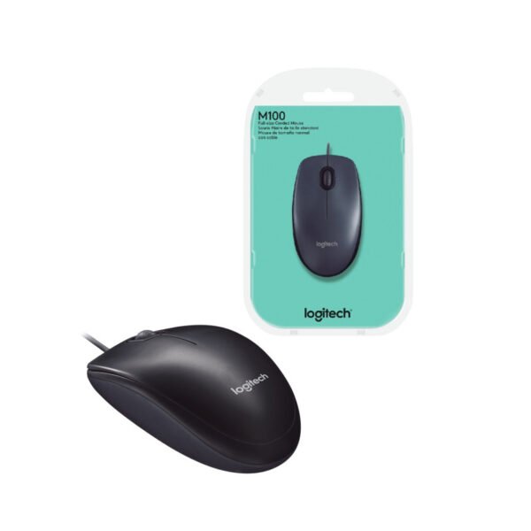 Mouse Logitech M100 Óptico Negro
