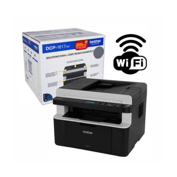 Impresora Láser Multifunción Brother DCP-1617NW Monocromática