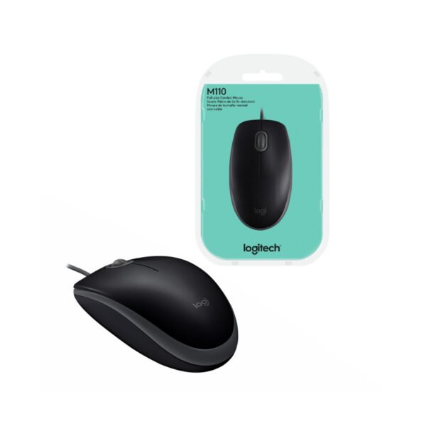 Mouse Logitech M110 Silent Óptico USB Negro