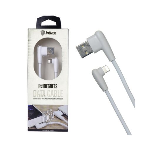 Cable Inkax 1 metro USB-A a Lightning conector 90°