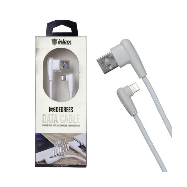 itecs-067b22c957426c852e3bb54d307b7441 Cable Inkax 1 metro USB-A a Lightning conector 90°