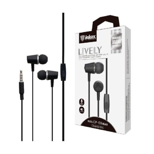 Auriculares Inkax Lively EP-09 Jack 3.5mm Negros