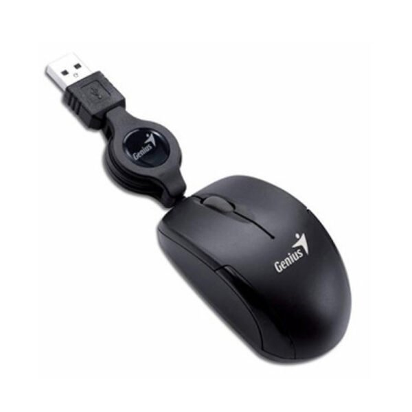 Mini Mouse Genius Retráctil USB Negro